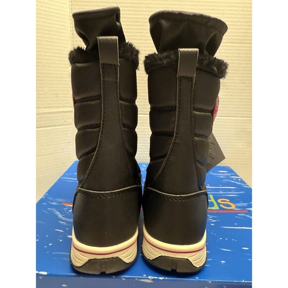 Totes Girl’s Mackenzie Black Snow Winter  Boots Size 3 - Picture 5 of 9